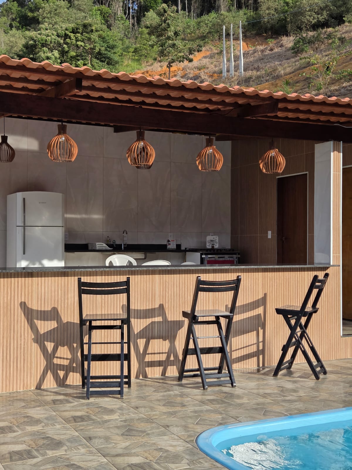 Área gourmet da piscina