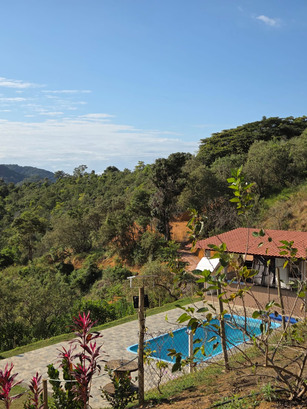 Vista de cima do Sítio Recanto das Flores